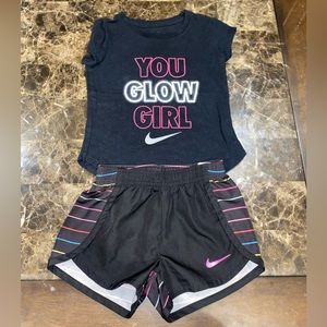 toddler girl nike short set